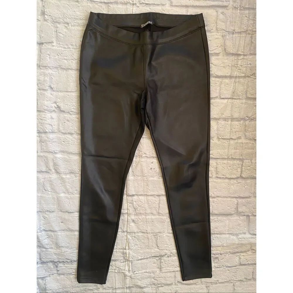 Express women M shimmer shine legging pants black